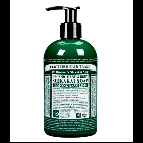 Dr. Bronner's 4-in-1 Sugar Lemongrass Lime Organic Pump Soap