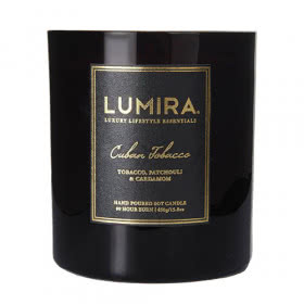 Lumira Glass Candle -  Cuban Tobacco Large