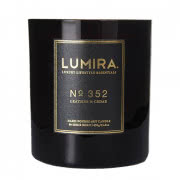 Lumira Glass Candle -  No352 Leather & Cedar Large
