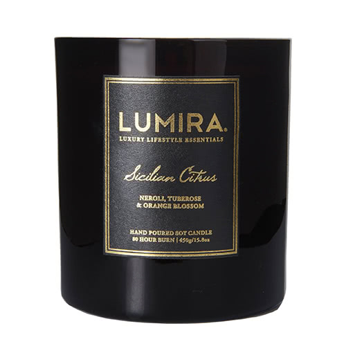 Lumira Glass Candle -  Sicilian Citrus Large