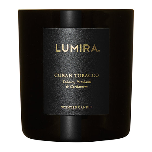 Lumira Glass Candle -  Cuban Tobacco Large