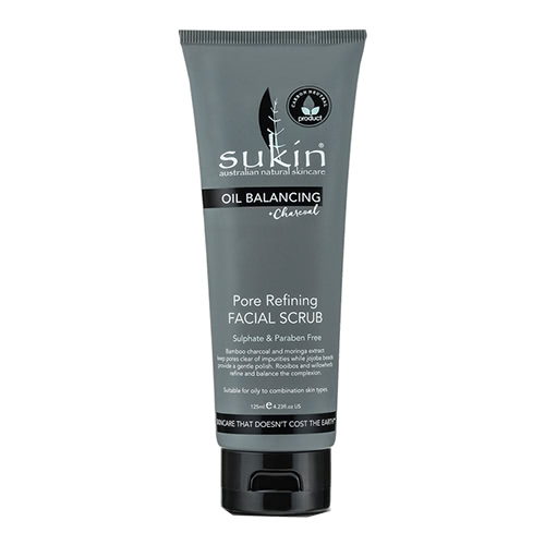 Sukin Oil Balancing Plus Charcoal Pore Refining Facial Scrub 125ml